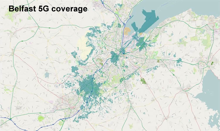 Belfast 5G coverage