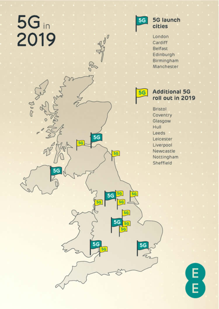 EE 5G cities