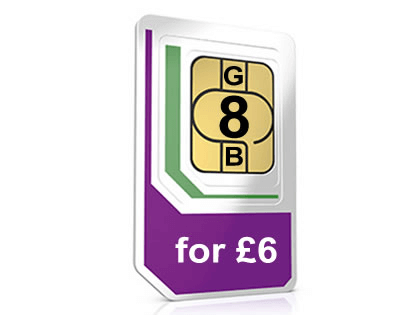 8GB SIM plan for just £7 a month