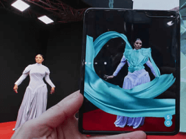 EE showcases world's first 5G powered AR dress at the BAFTA Film Awards
