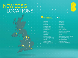 EE 5G is now available in 14 new places – and improved in 14 more